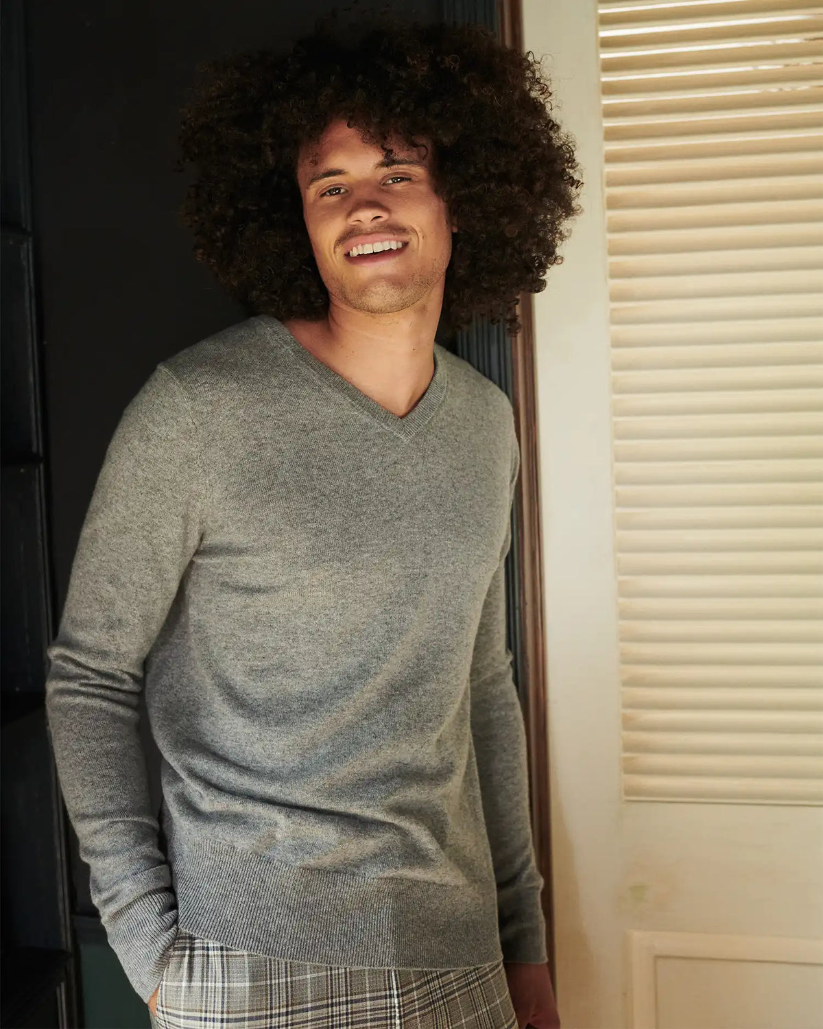Mongolian Spring Cashmere V-Neck Sweater