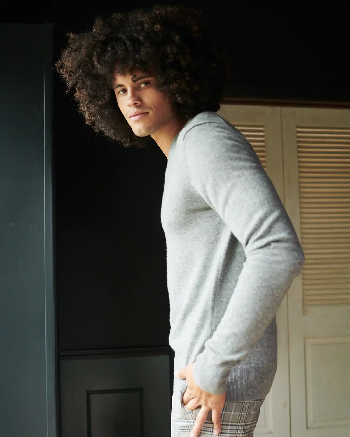 Mongolian Spring Cashmere V-Neck Sweater