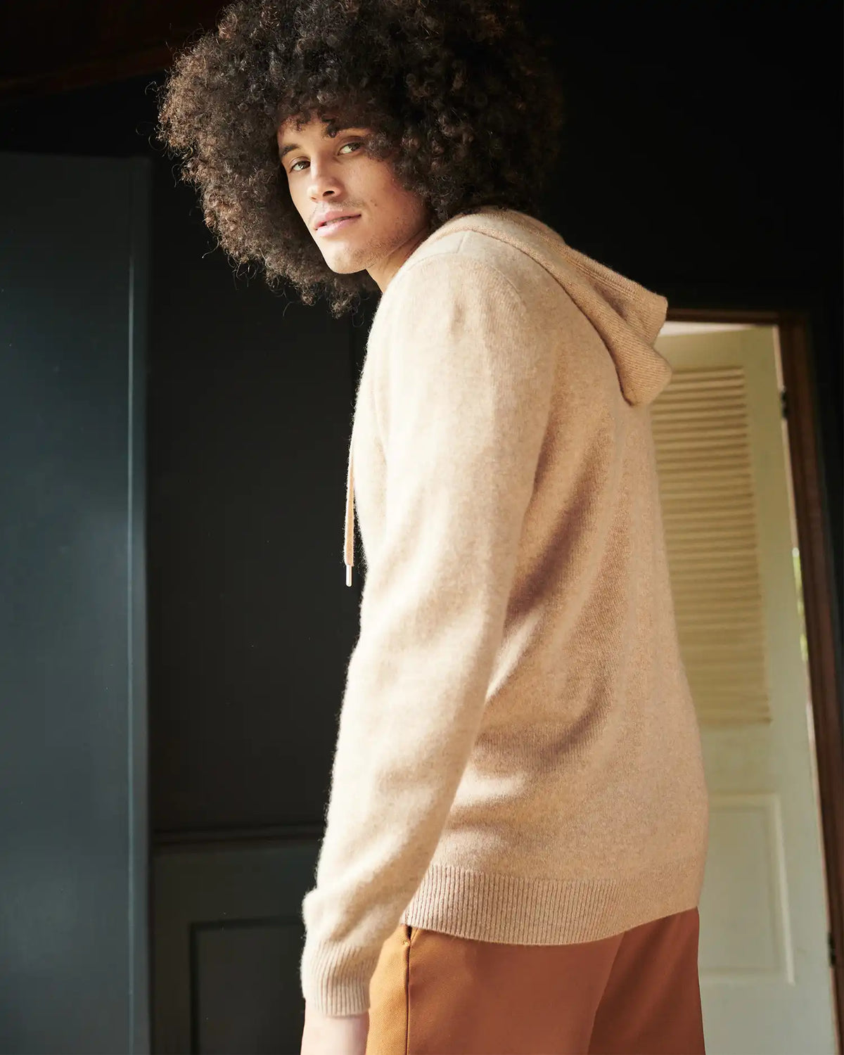 Mongolian Spring Cashmere Full-Zip Hoodie