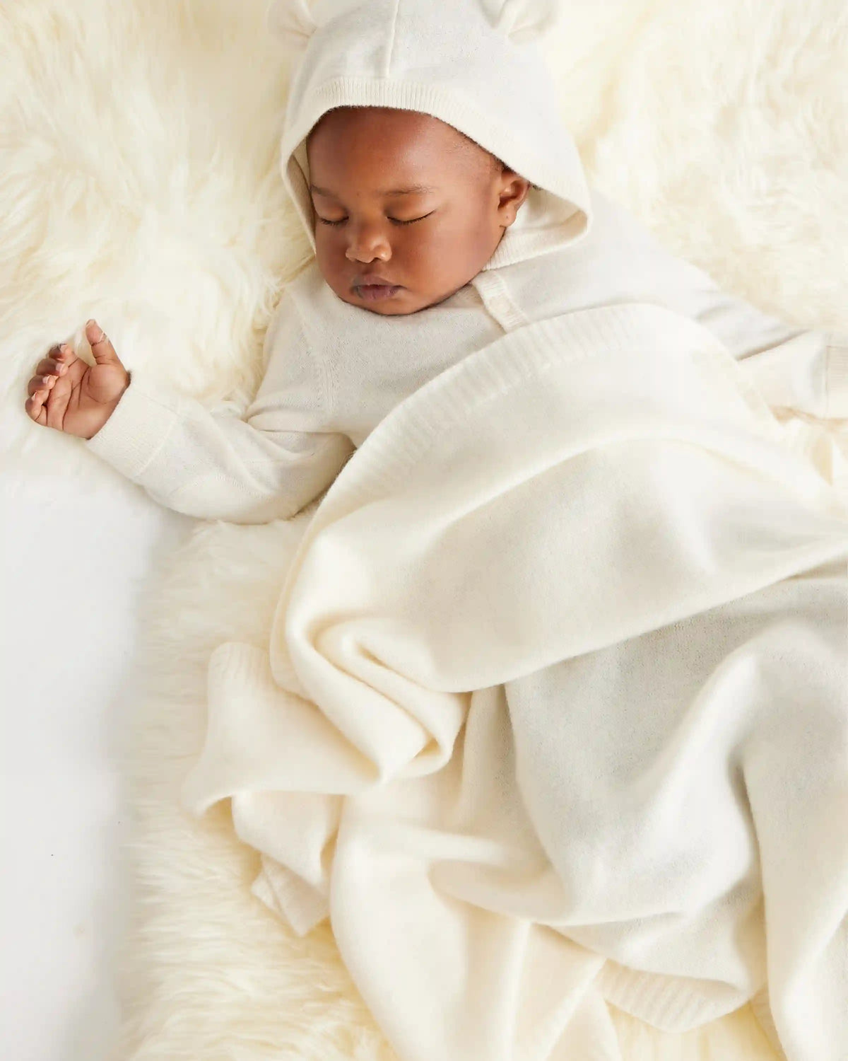 Mongolian Cashmere Luxe Knit Baby Blanket
