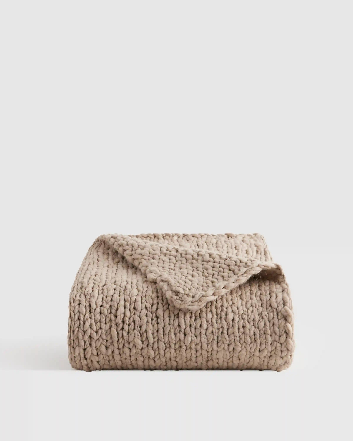 Chunky Hand Knit Wool Throw