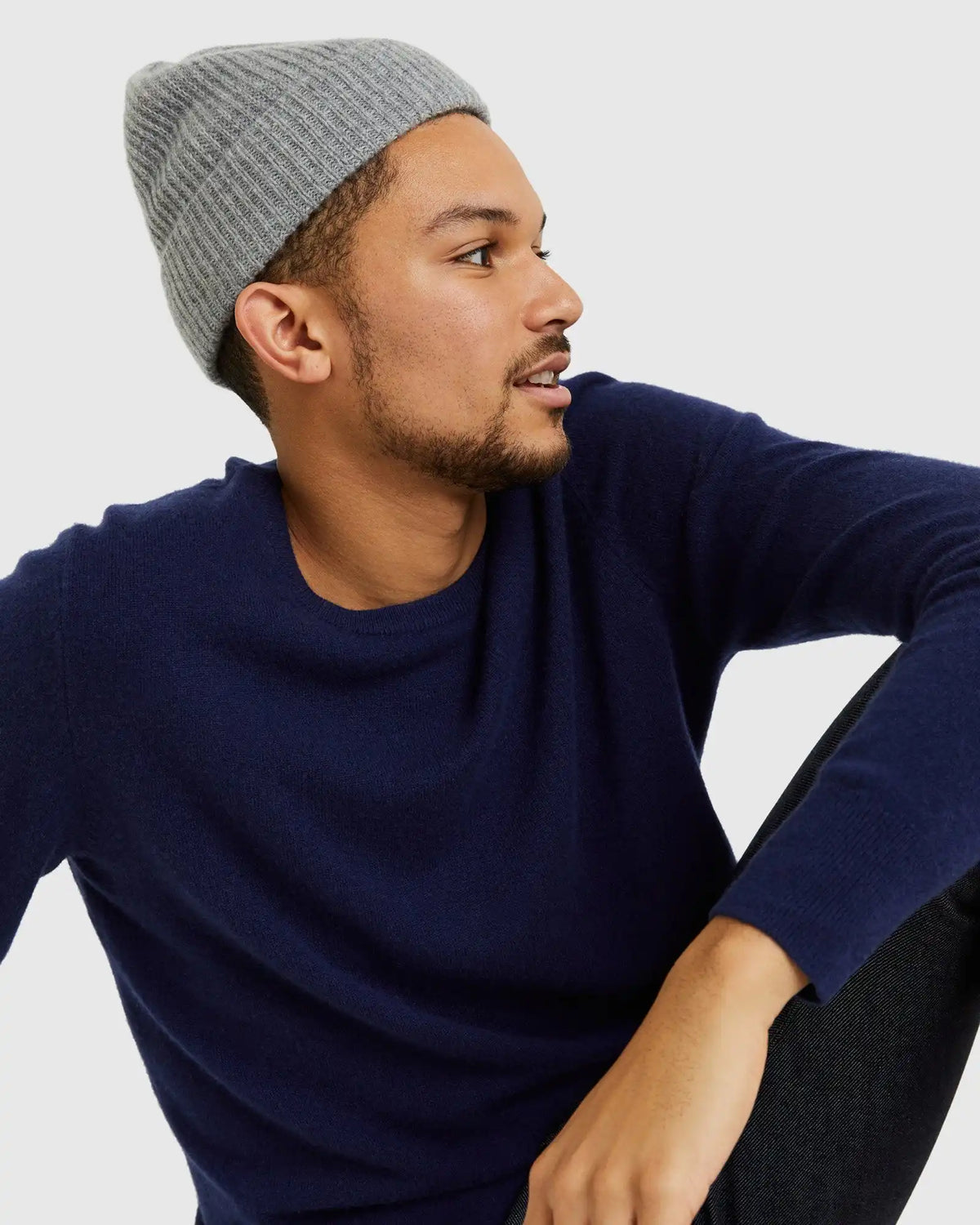 Mongolian Cashmere Ribbed Beanie