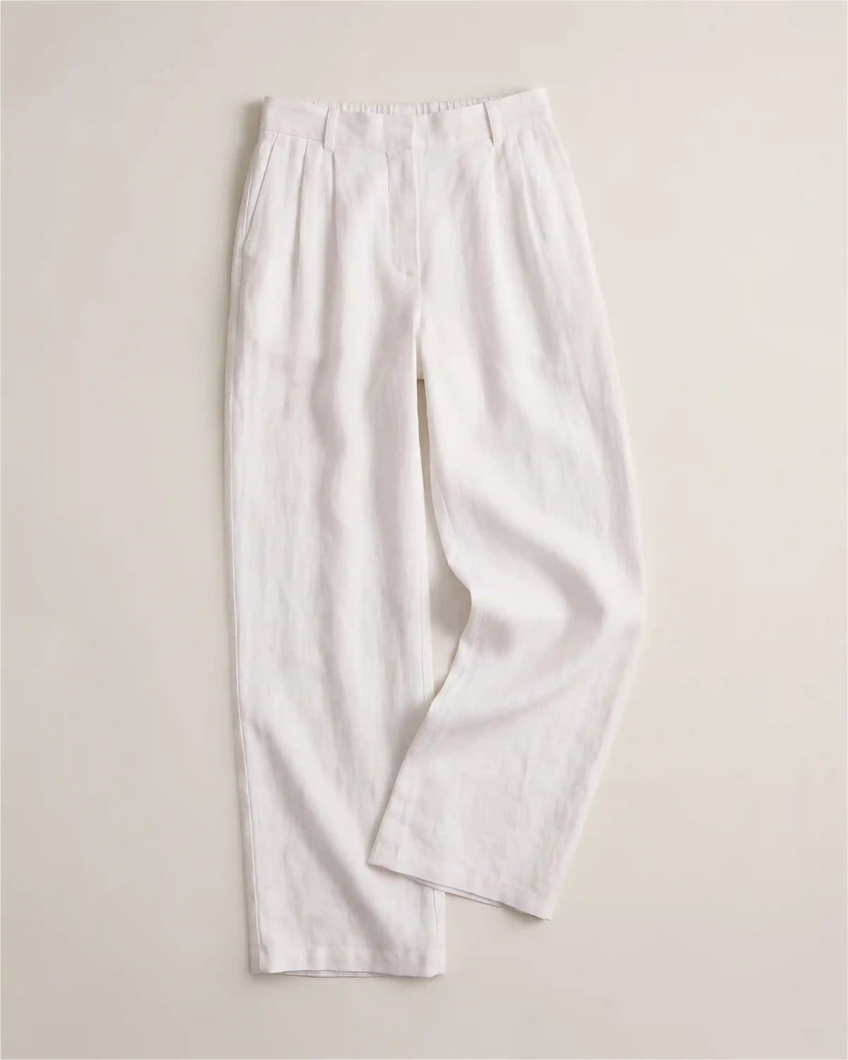 100% European Linen Pleated Trouser