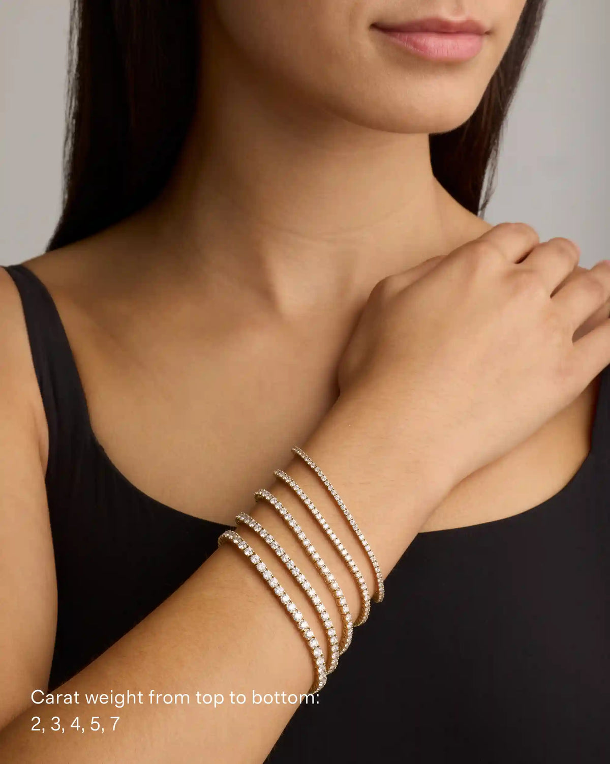 14K Gold Lab Grown Diamond Tennis Bracelet - 7ctw