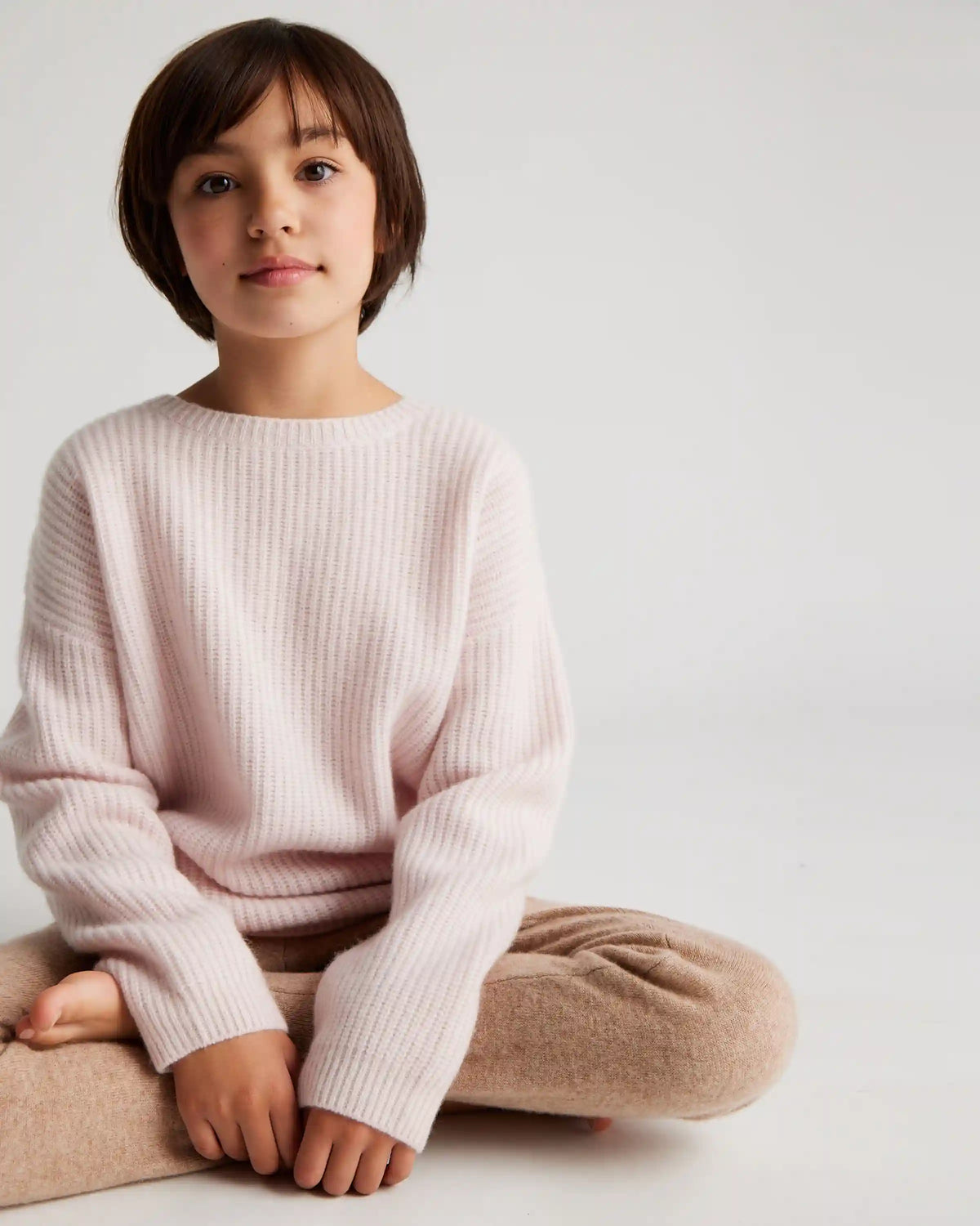 Washable Cashmere Fisherman Tunic Sweater