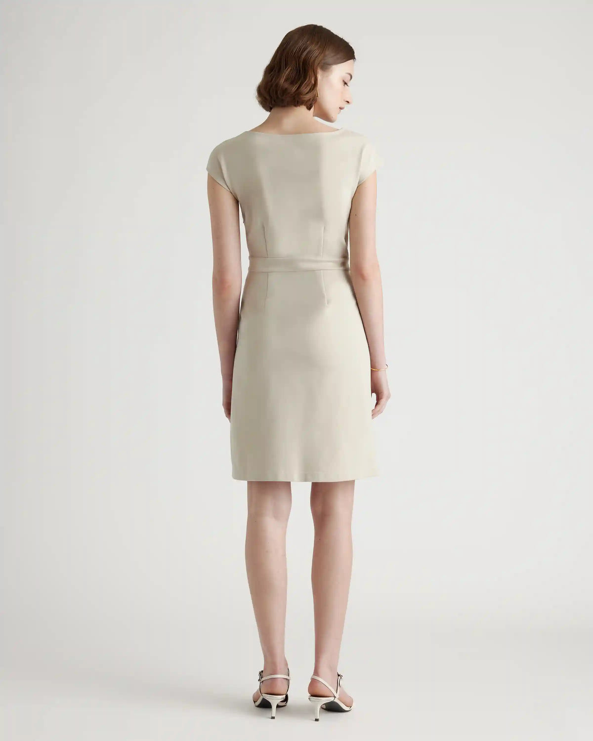 Ultra-Stretch Ponte Cap Sleeve Dress