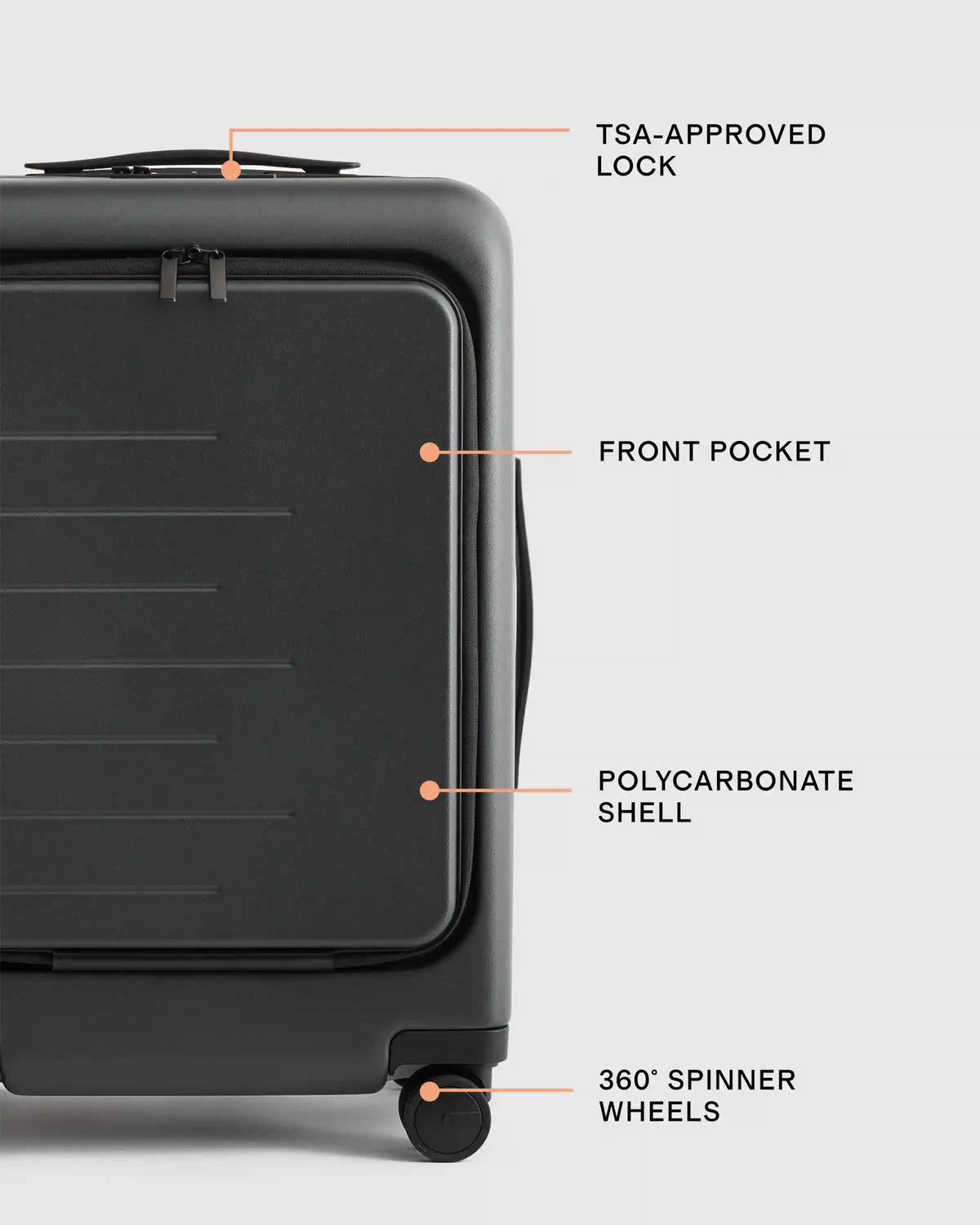 Front Pocket Carry-On Suitcase