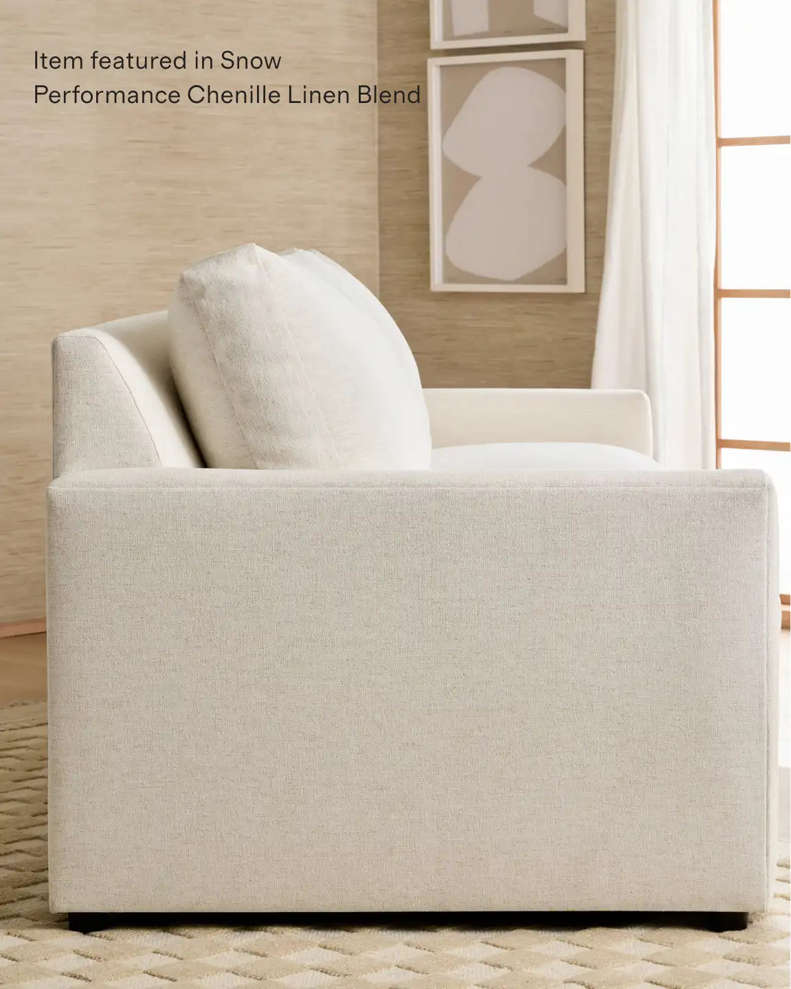 Oasis Chaise Sectional in Performance Linen