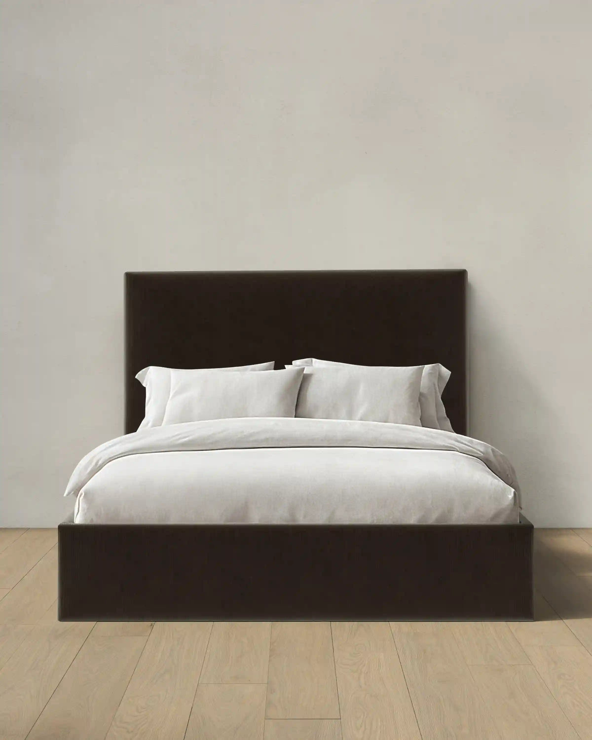 Square Bed in Performance Velvet