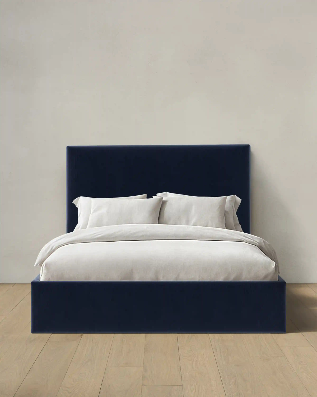 Square Bed in Performance Velvet