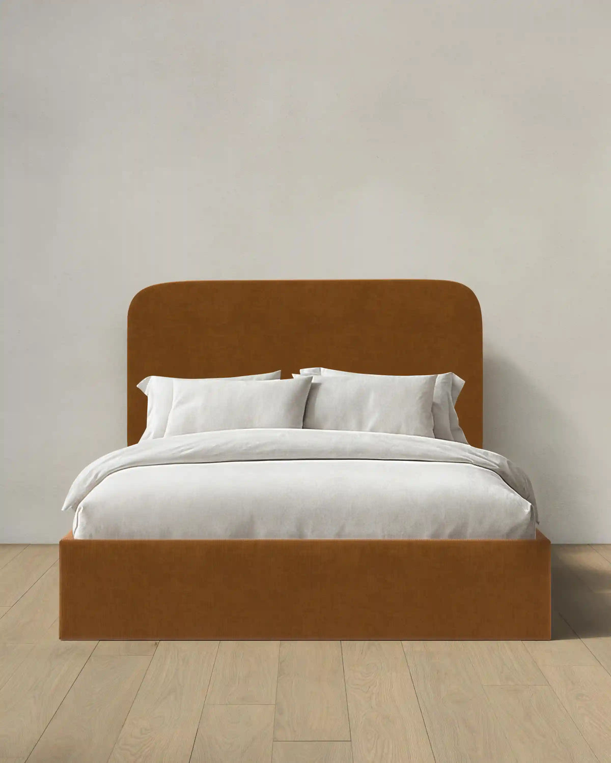 Curved Bed in Performance Velvet
