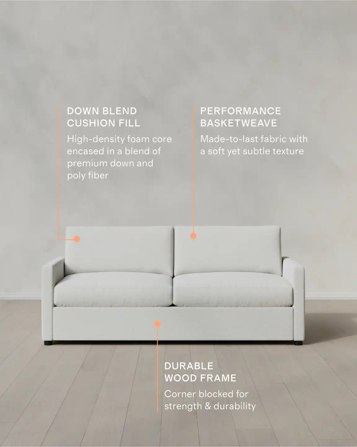 Brennan Sofa in Performance Basketweave