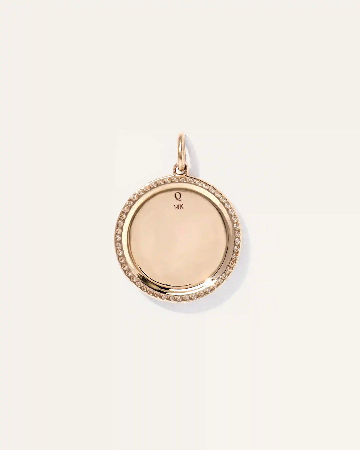 14k Gold Pave Zodiac Medallion Necklace