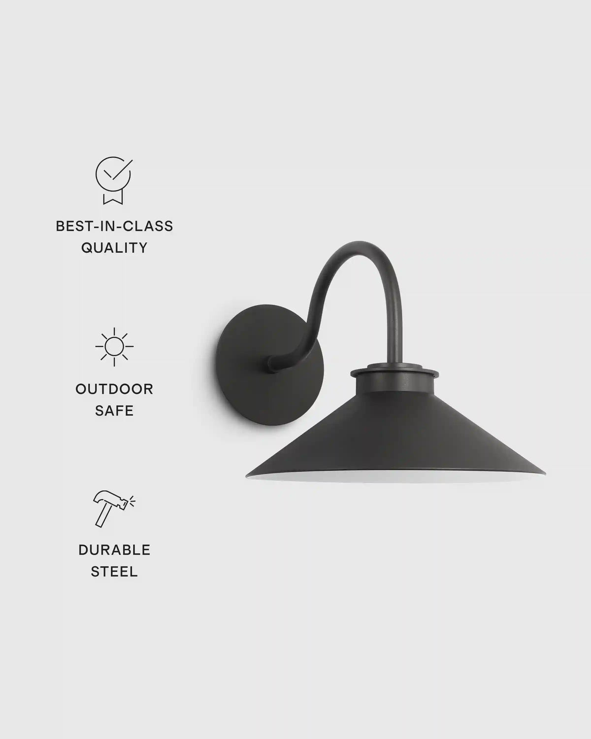 Contemporary Steel Indoor/Outdoor Barn Sconce