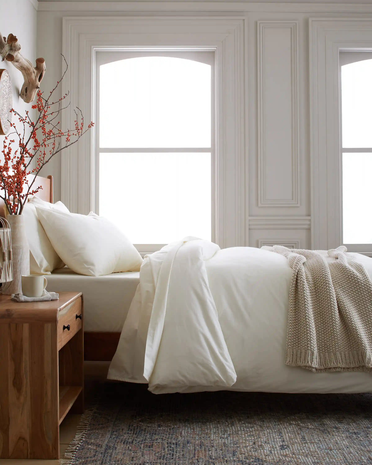 Organic Brushed Cotton Sham Set