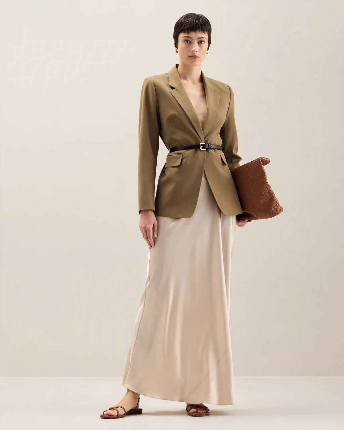 Italian Wool Long Blazer