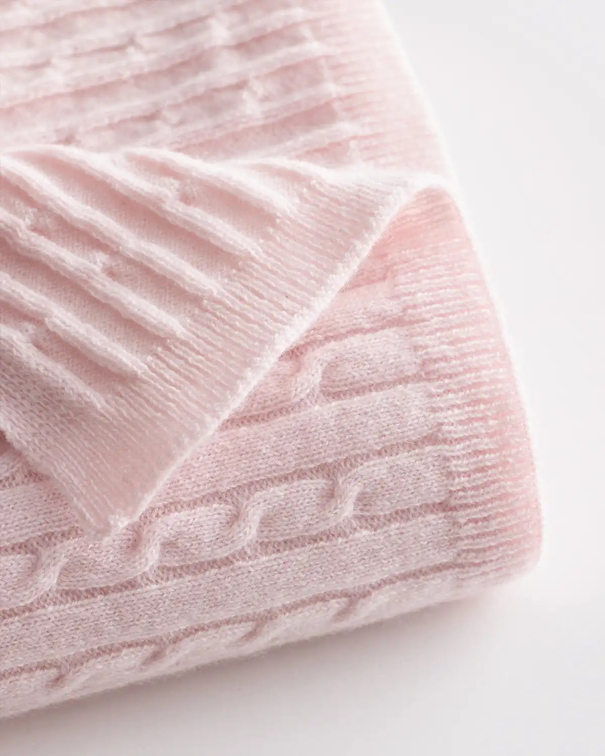 Mongolian Cashmere Cable Knit Baby Blanket