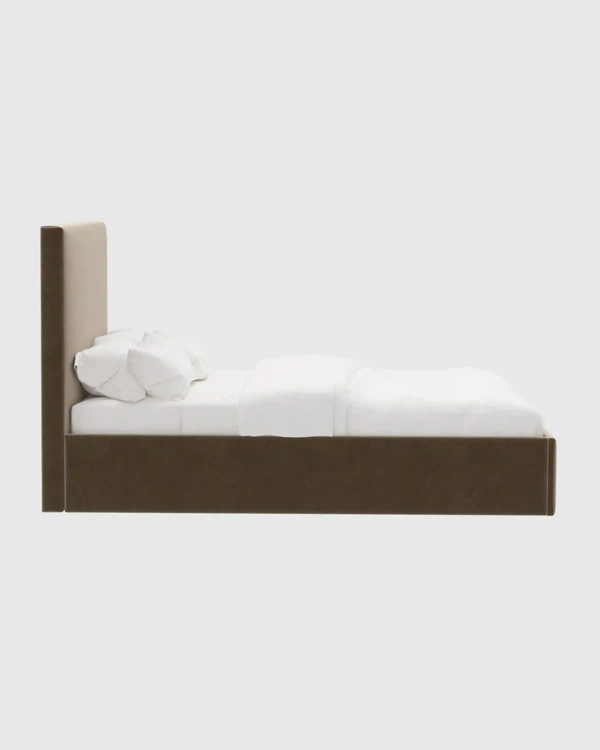 Square Bed in Performance Velvet