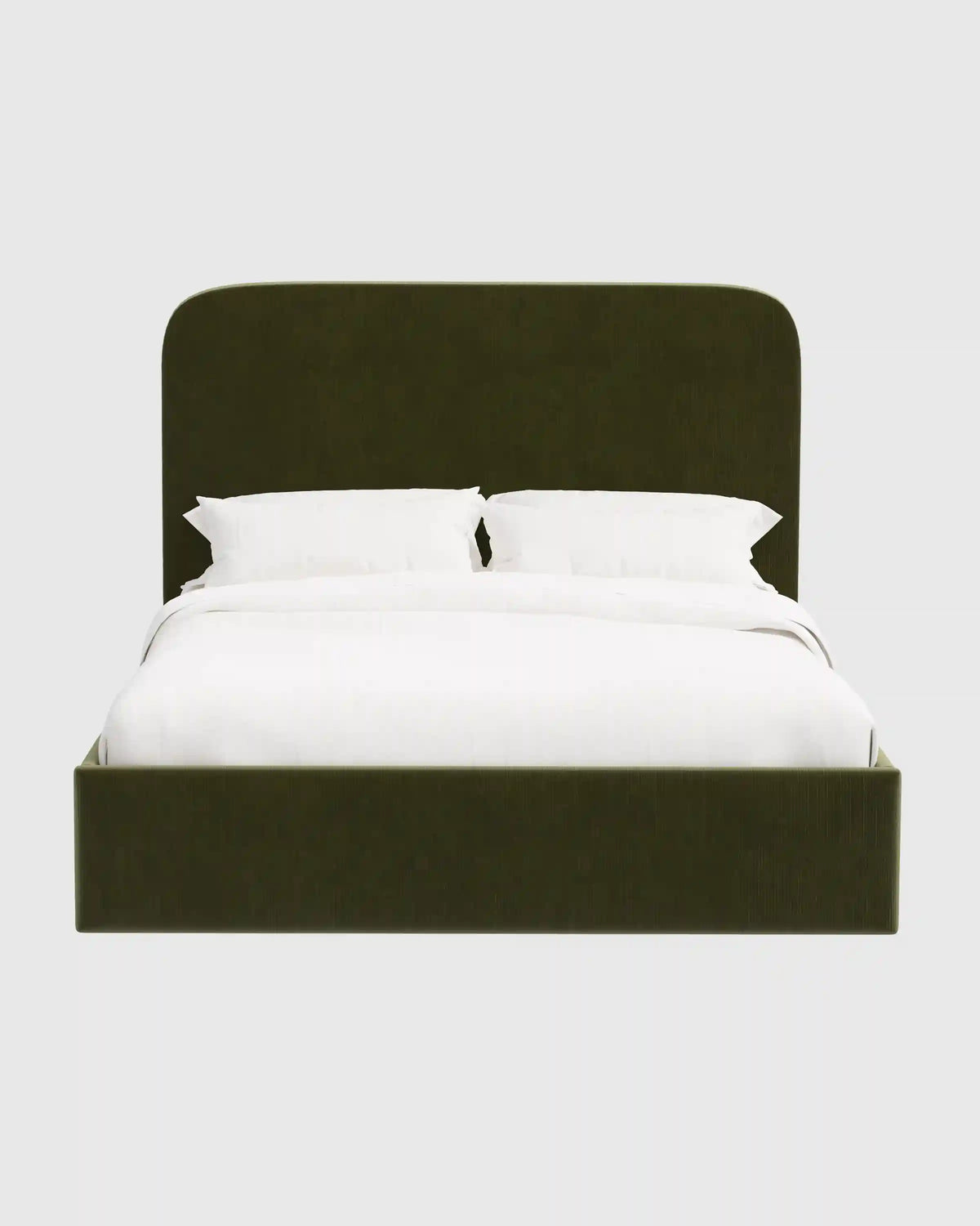 Curved Bed in Performance Velvet