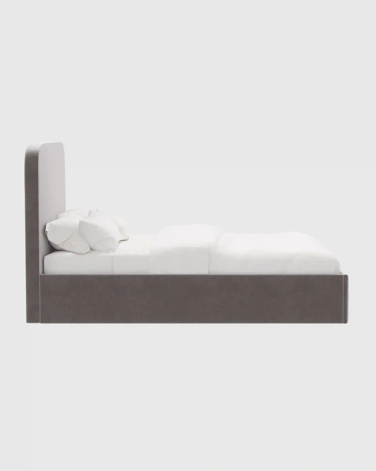 Curved Bed in Performance Velvet