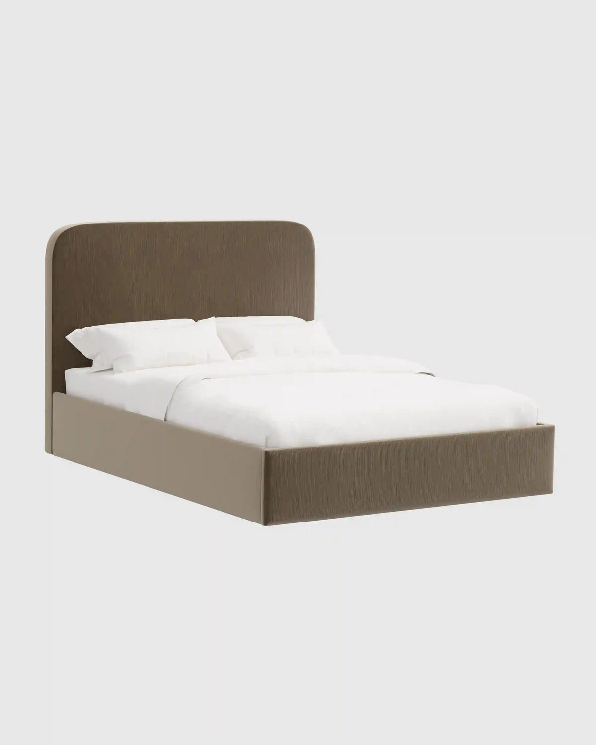 Curved Bed in Performance Velvet