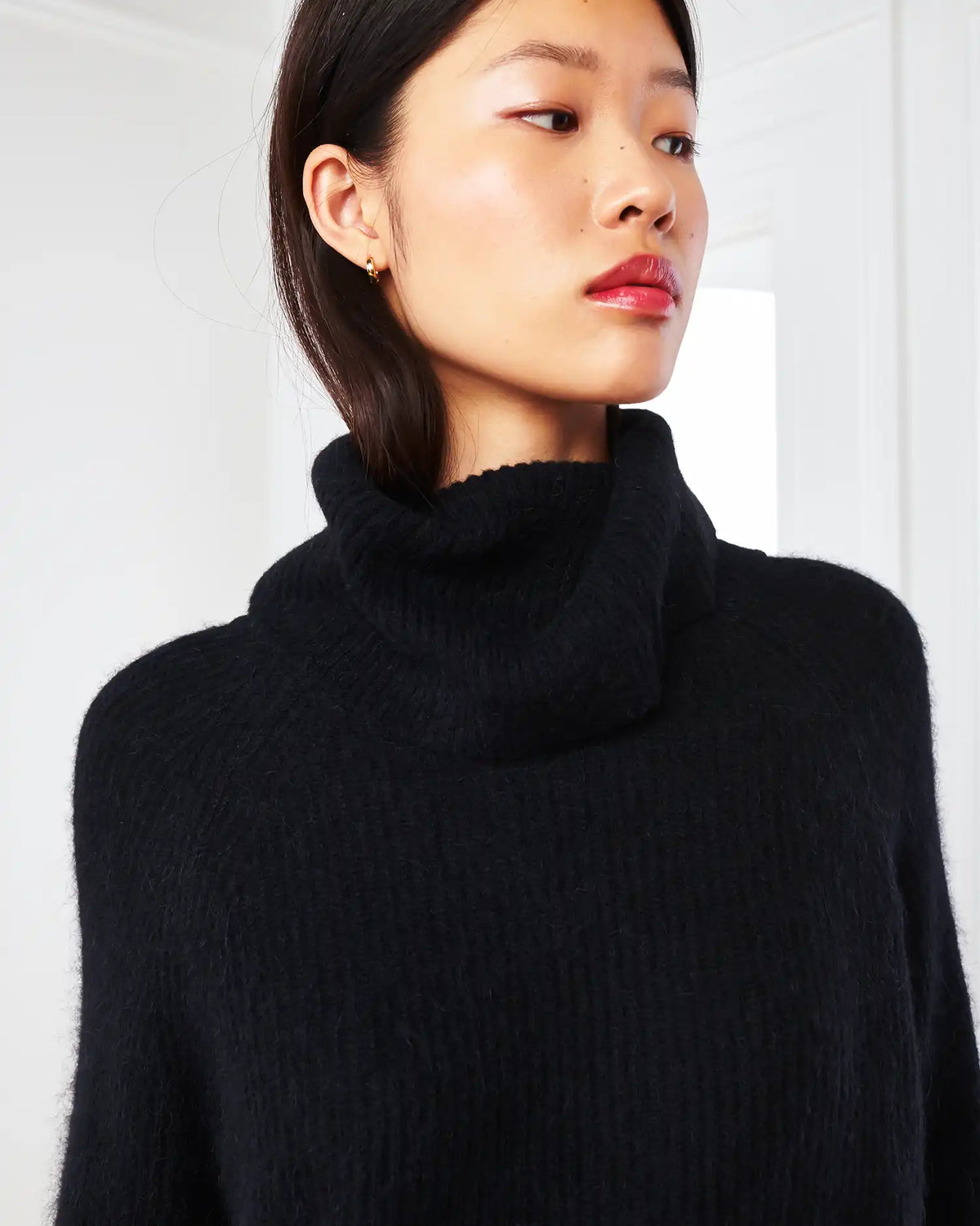 Baby Alpaca-Wool Turtleneck
