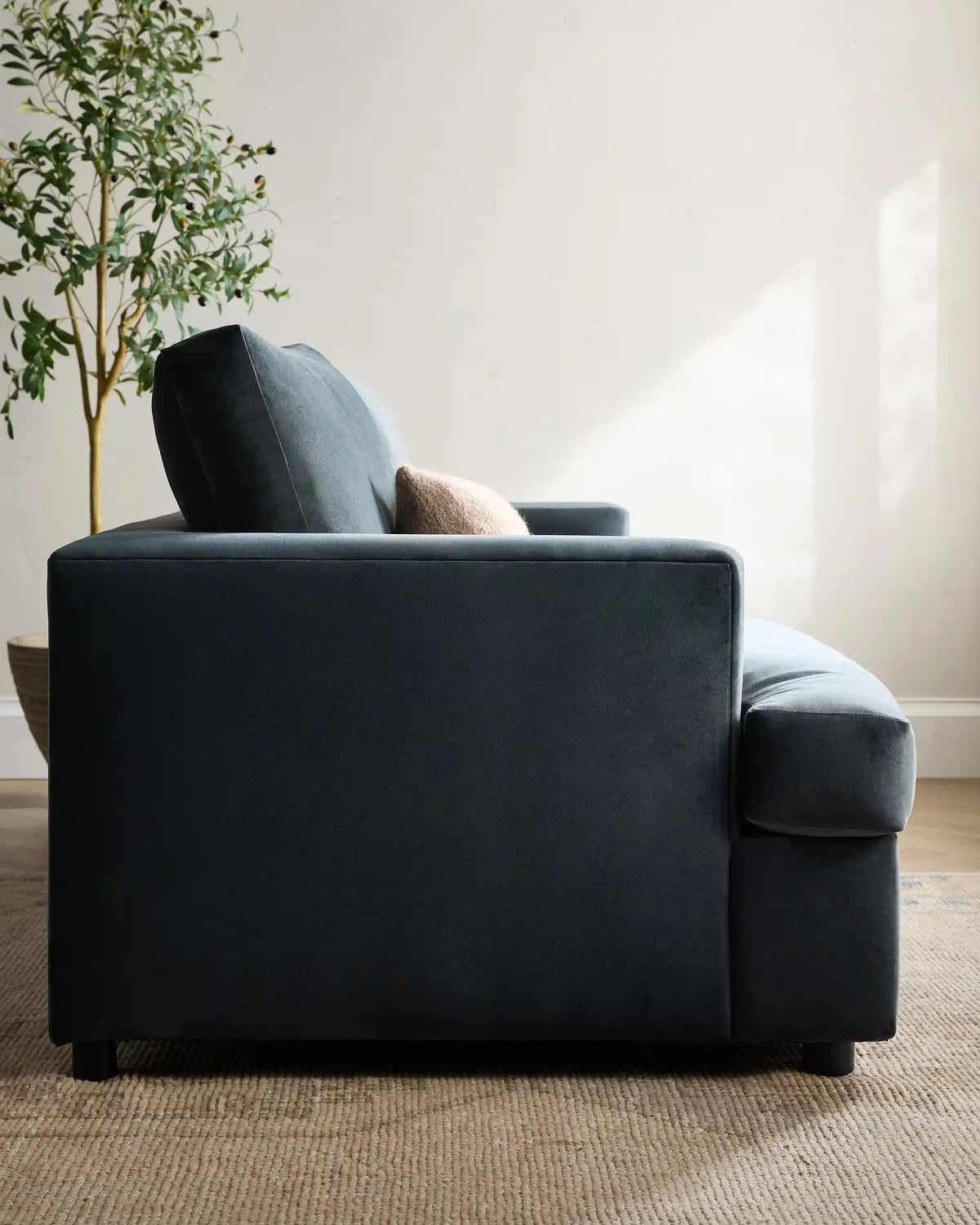 Sierra Curved Arm Sleeper Sofa in Performance Velvet