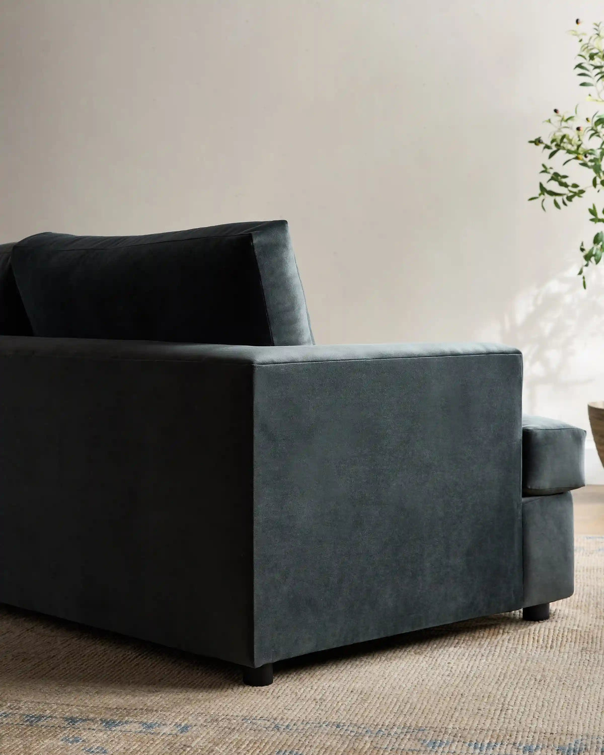 Sierra Curved Arm Sleeper Sofa in Performance Velvet