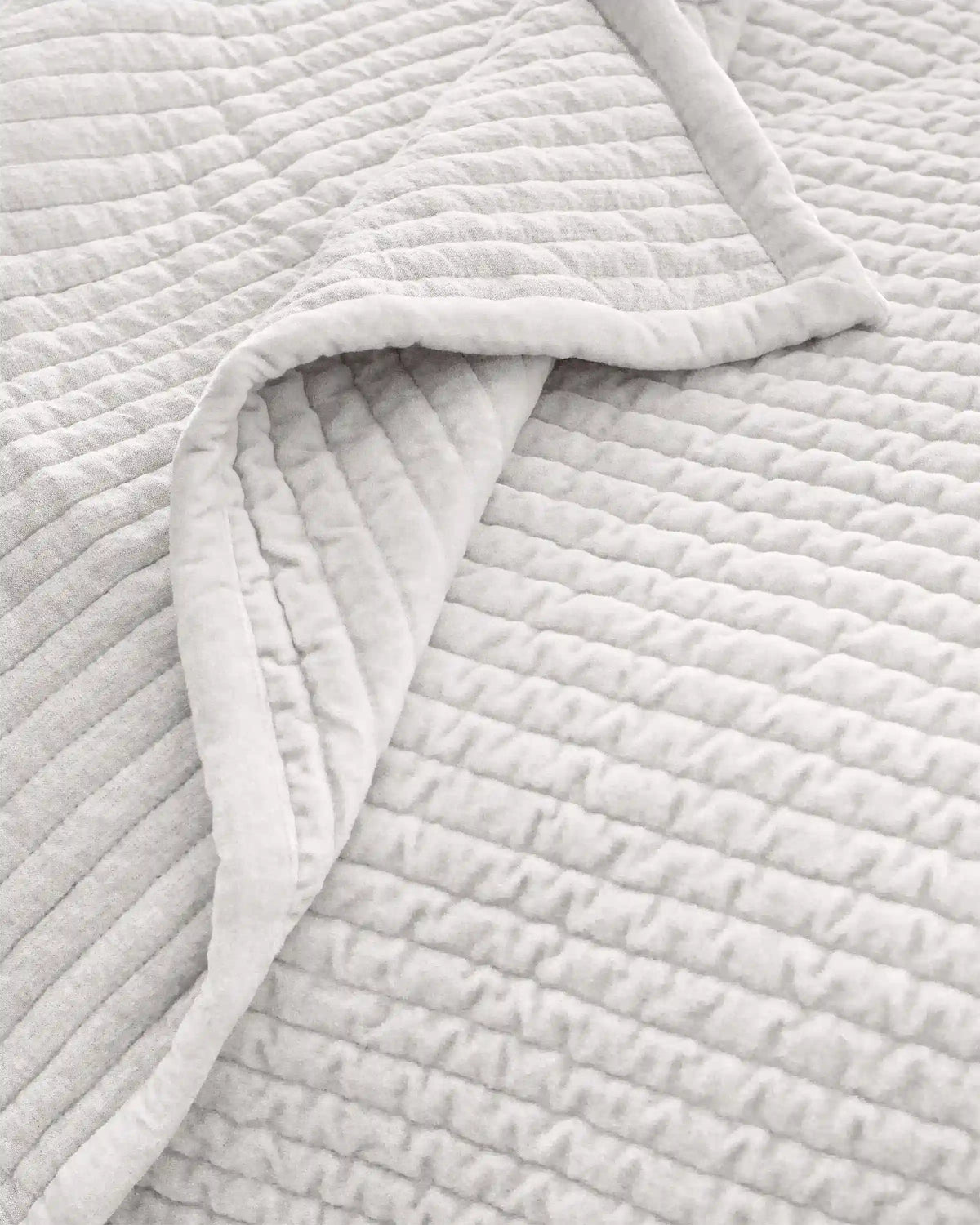 Cotton Velvet Vertical Channel Quilt Set
