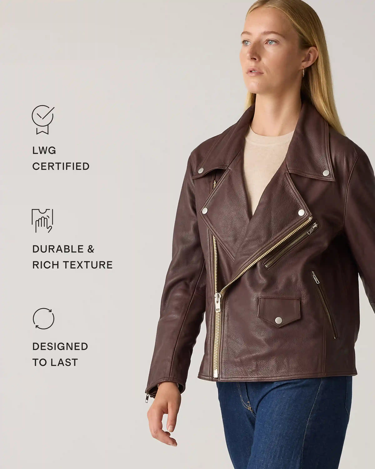 100% Leather Oversized Biker Jacket