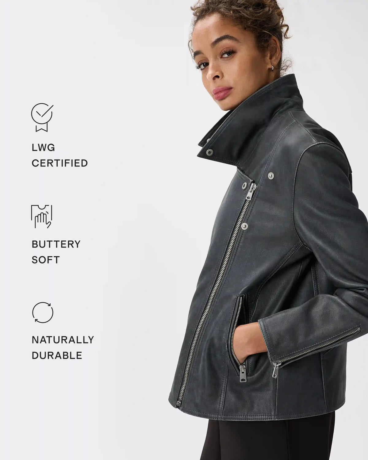 100% Leather Oversized Biker Jacket