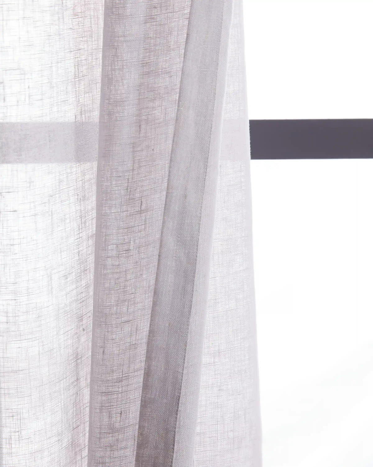 European Linen Sheer Curtain Set (Set of 2)
