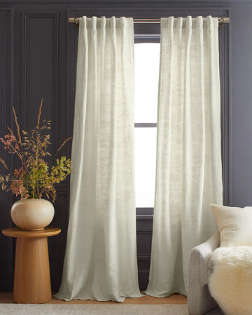 Raw Silk Curtain - Single Panel
