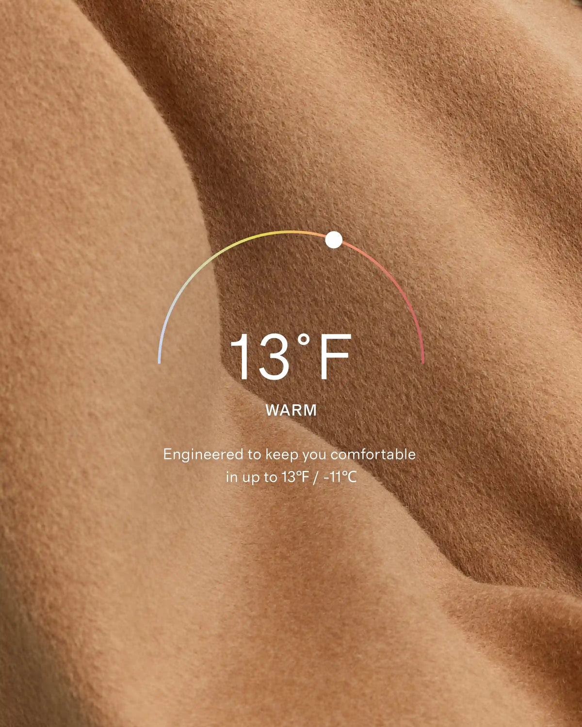 Double-Faced Merino Wool Scarf Coat