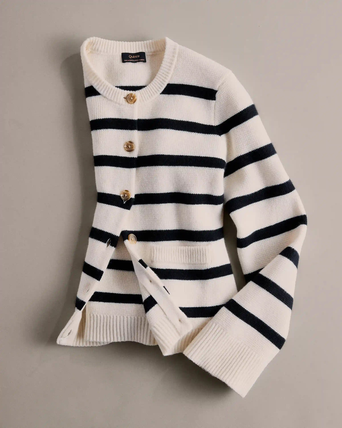Mongolian Cashmere Structured Cardigan