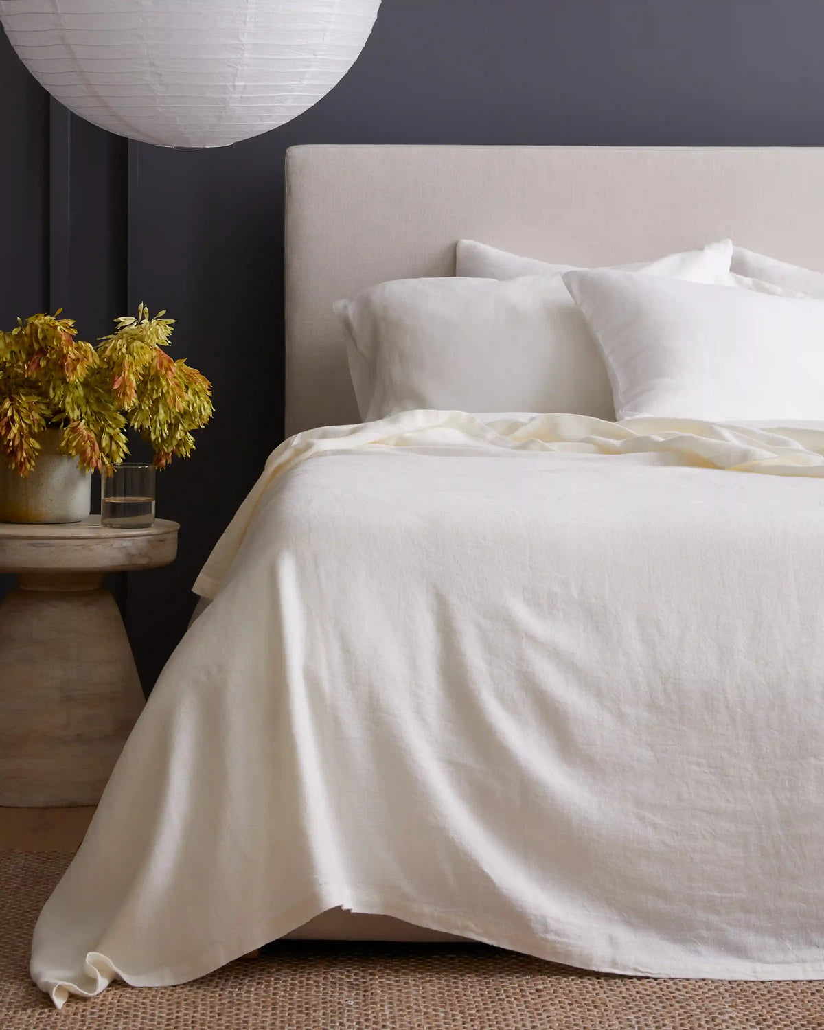 Vintage Wash European Linen Bed Cover