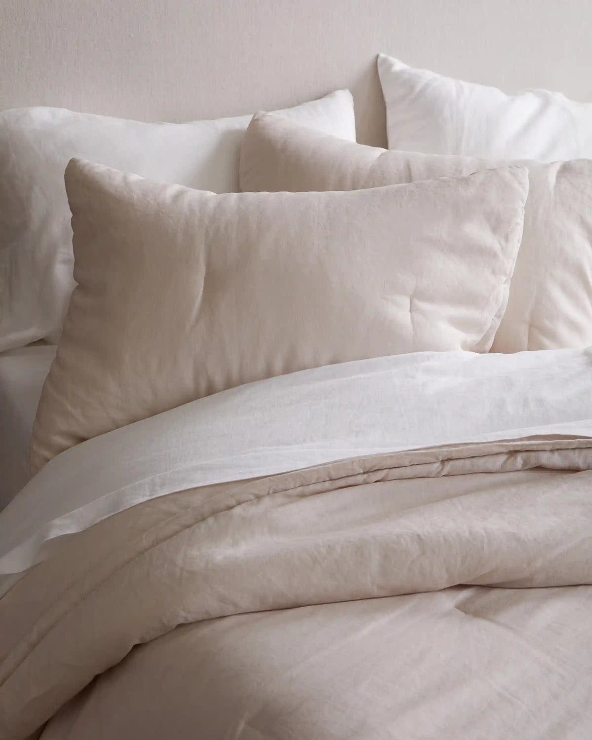 European Linen Essential Quilted Sham Set