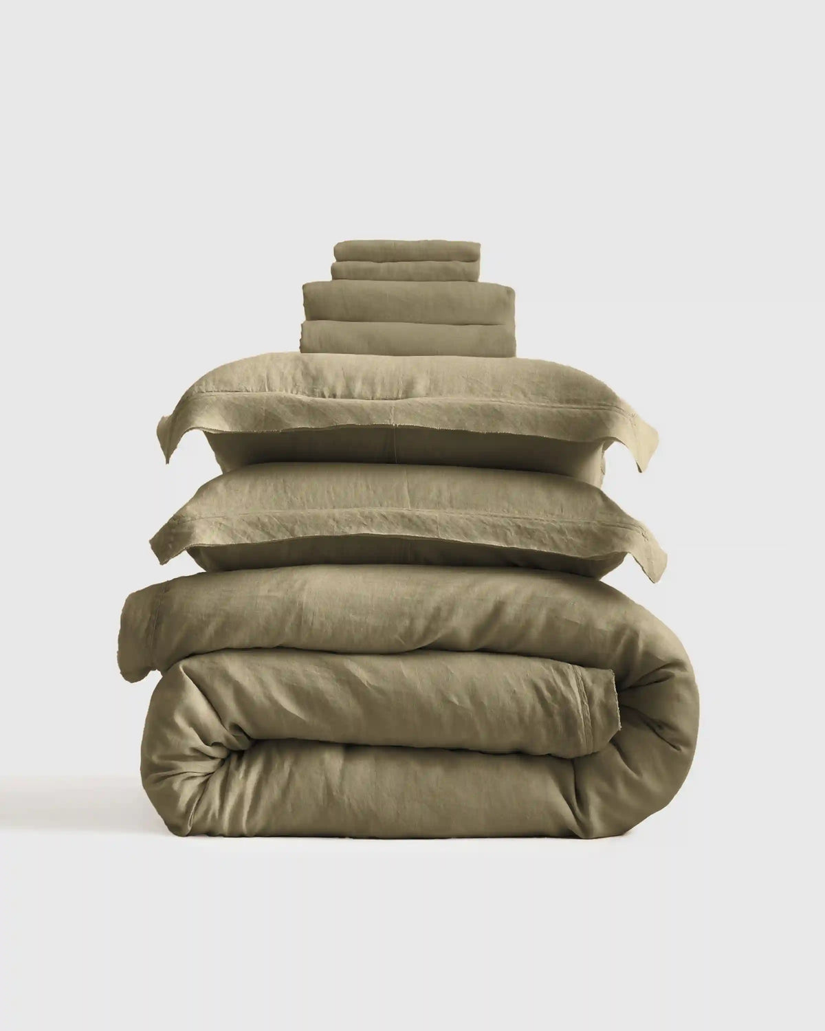 European Linen Double Flange Deluxe Bedding Bundle