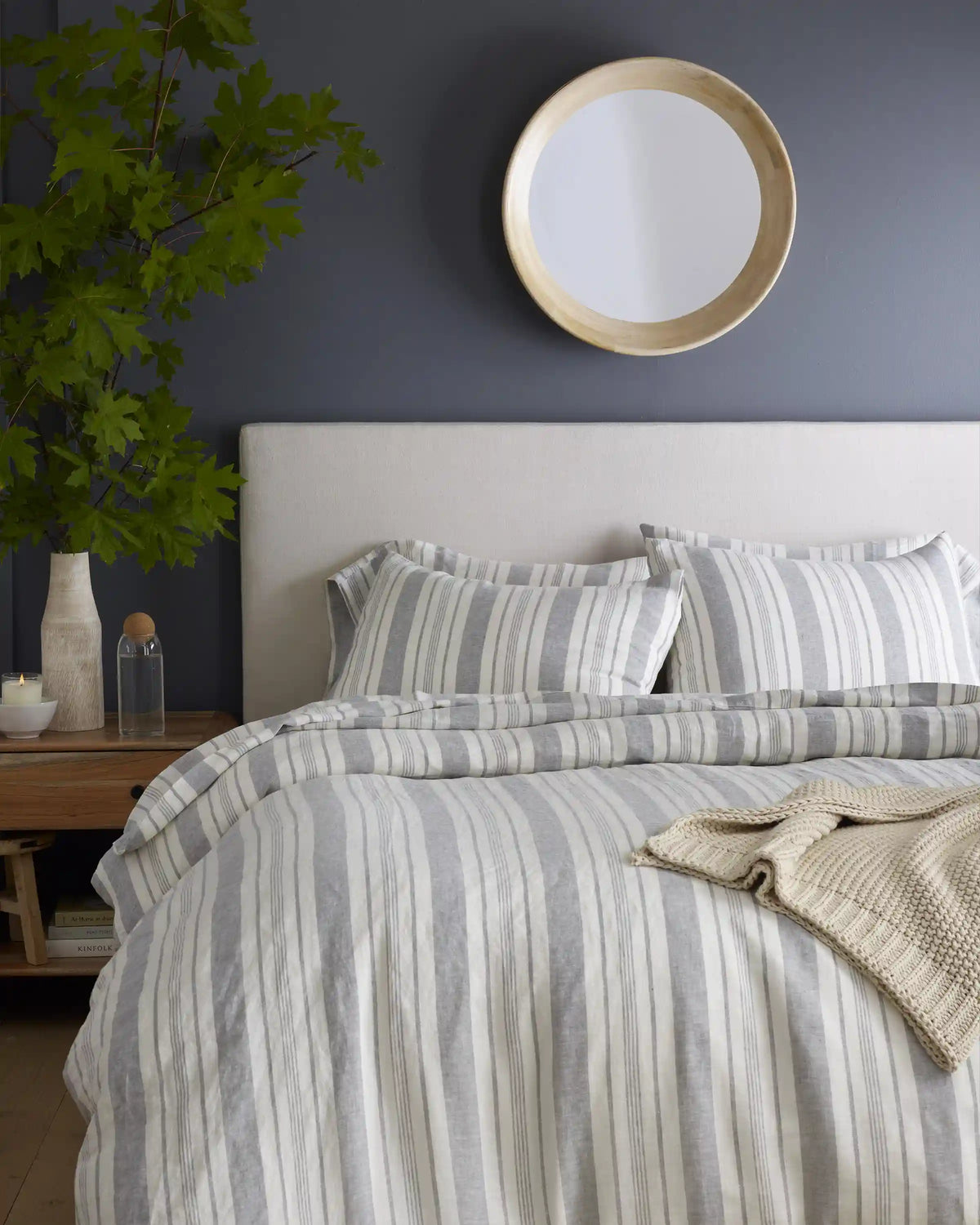 European Linen Modern Stripe Sham Set