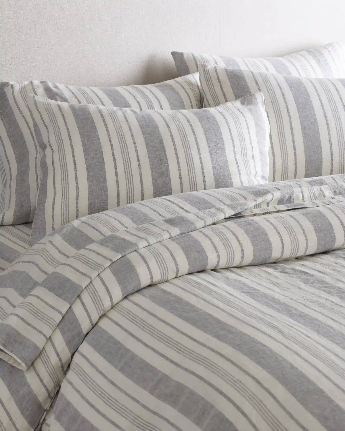 European Linen Modern Stripe Sham Set