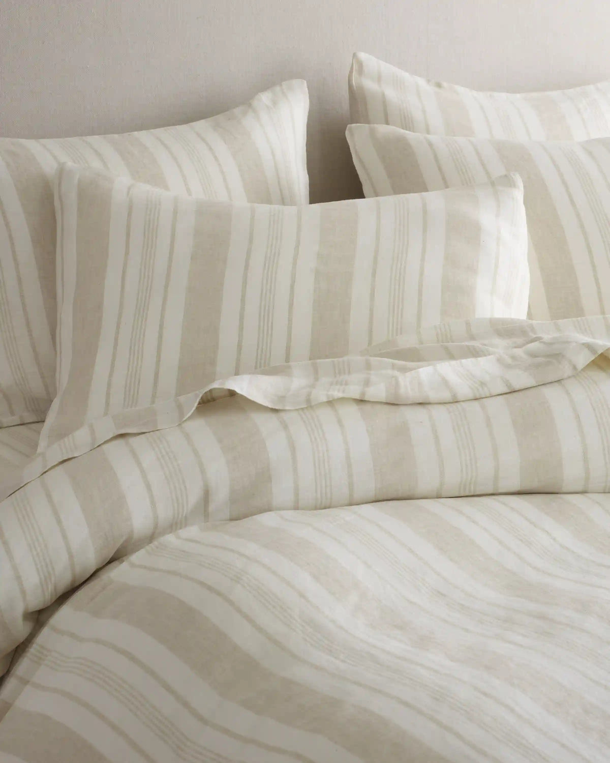 European Linen Modern Stripe Sham Set