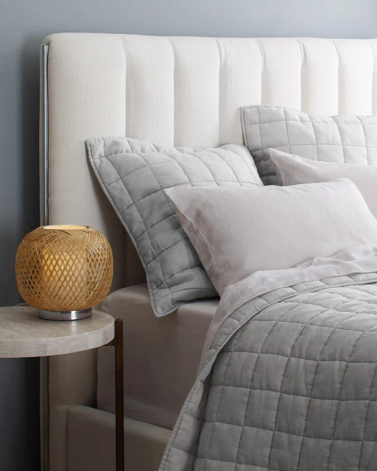European Linen Box Quilted Euro Sham