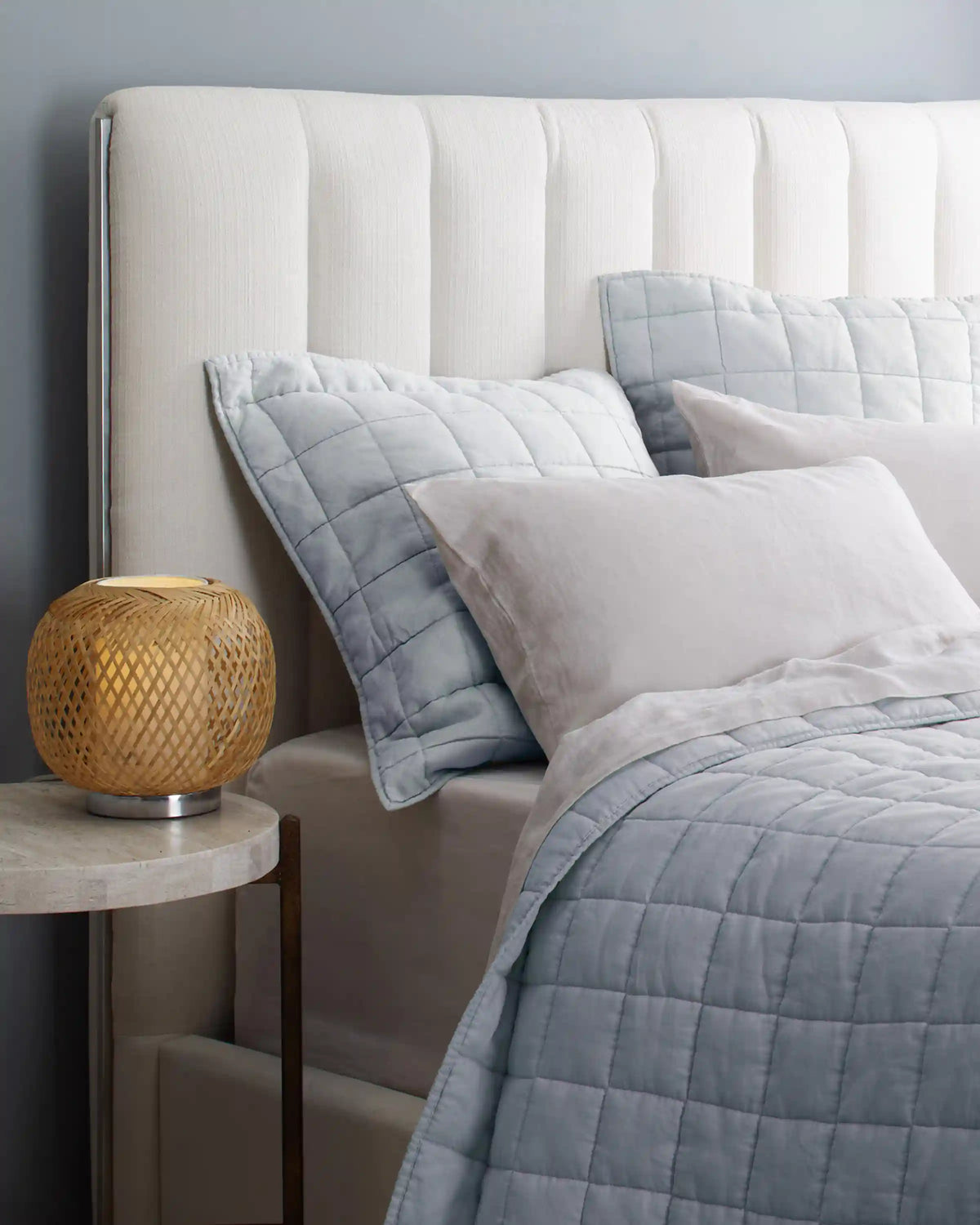 European Linen Box Quilted Euro Sham