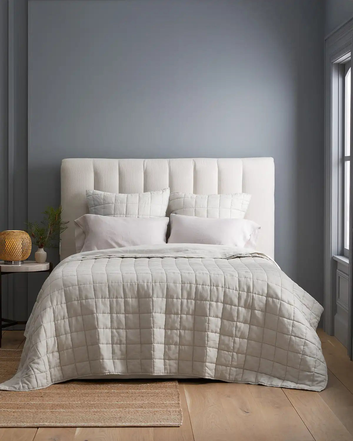 European Linen Box Quilted Euro Sham
