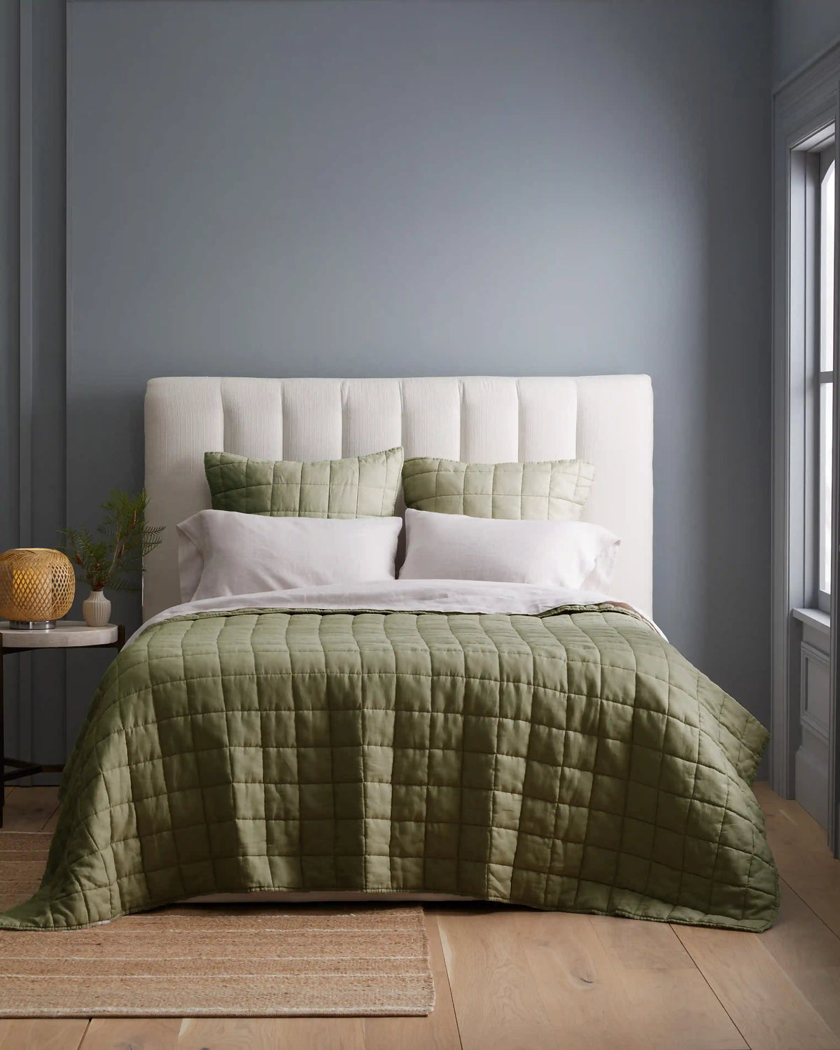 European Linen Box Quilted Euro Sham