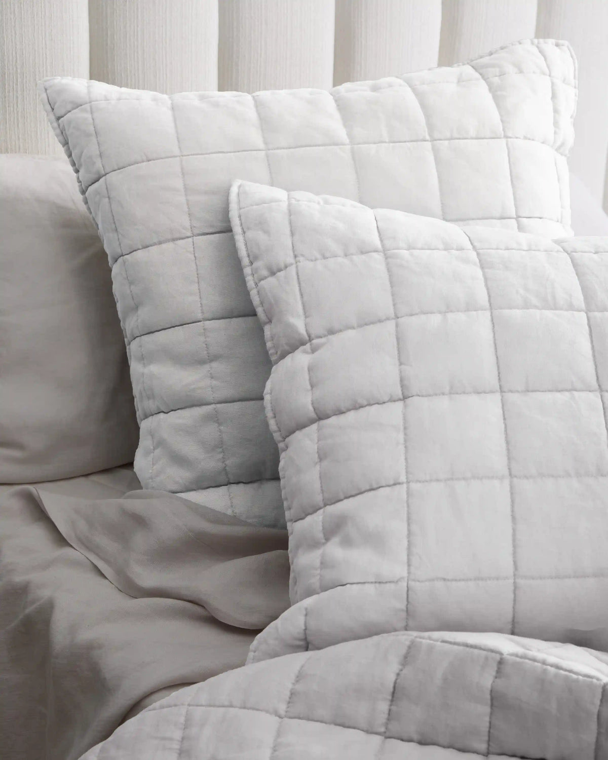 European Linen Box Quilted Euro Sham
