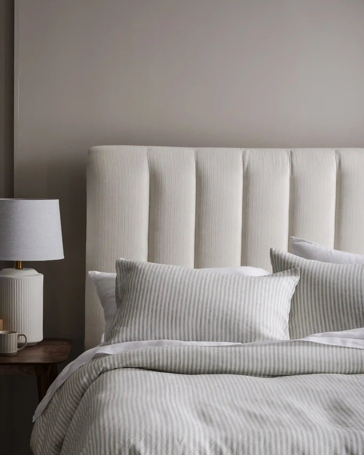 European Linen Stripe Deluxe Bedding Bundle