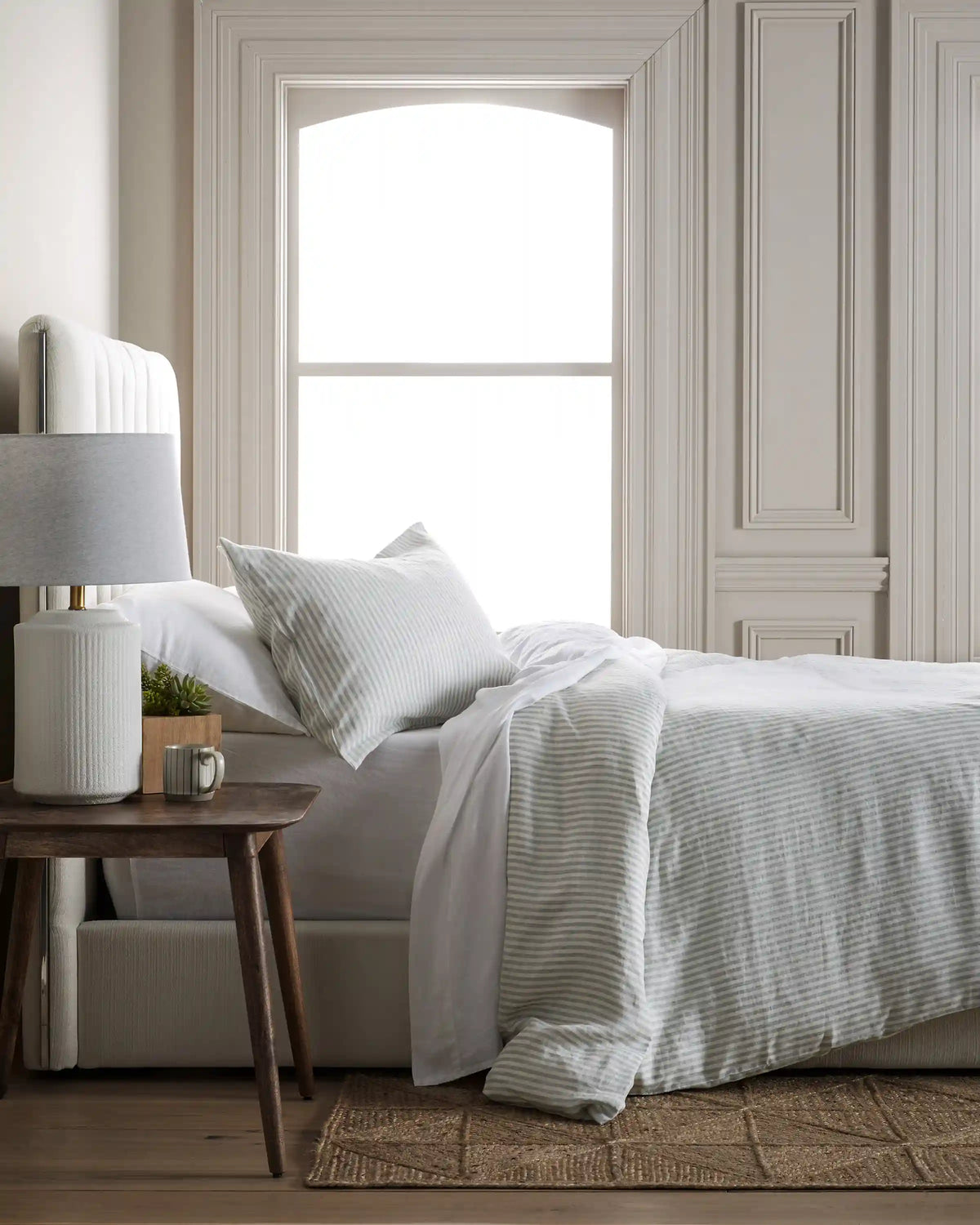 European Linen Stripe Duvet Cover Set