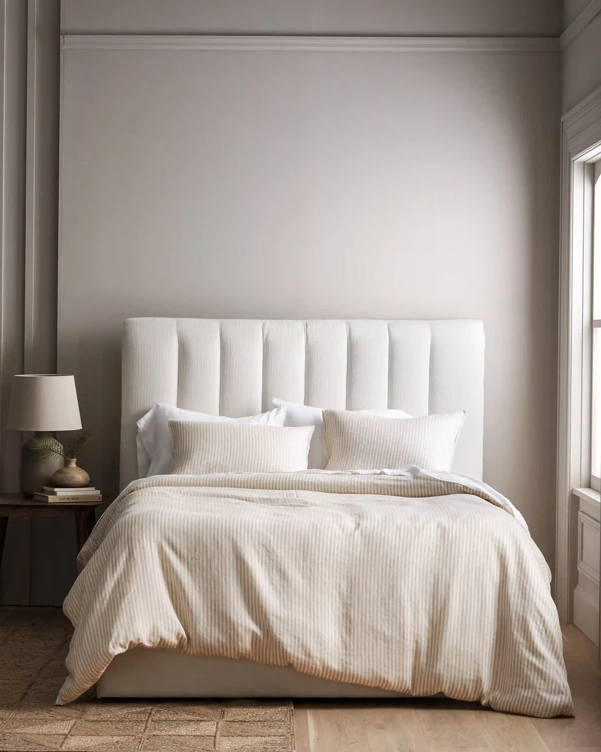 European Linen Stripe Sham Set