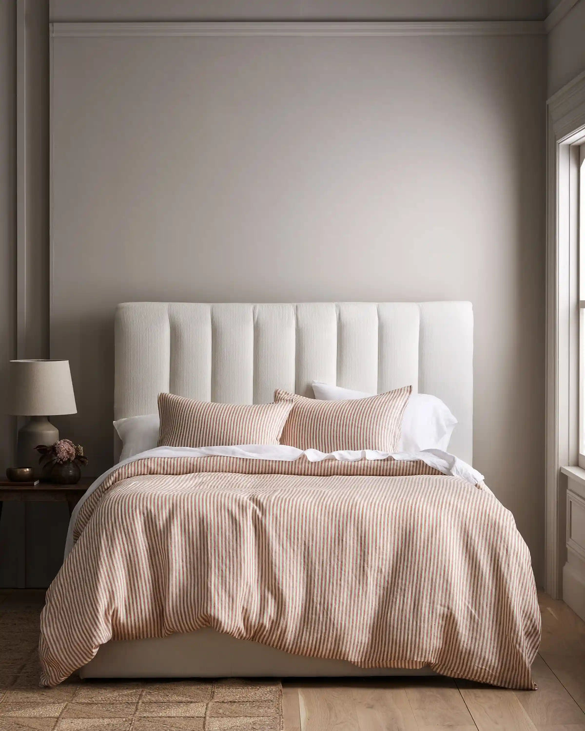 European Linen Stripe Duvet Cover Set